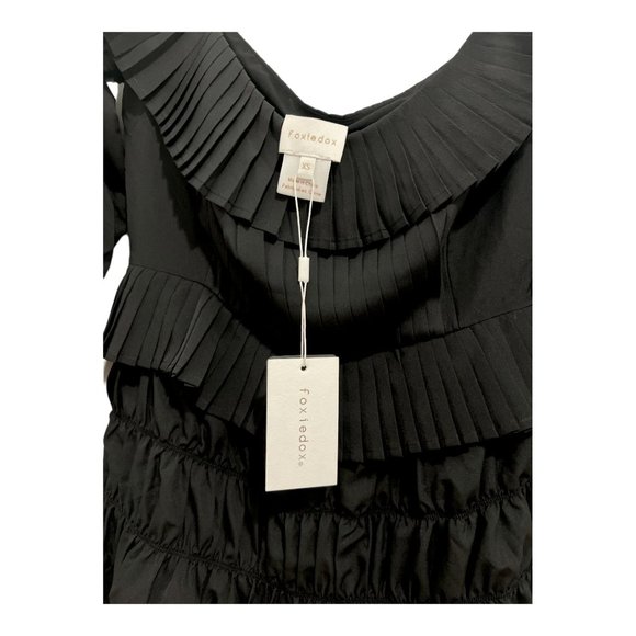 NWT Foxiedox Plisse Off the Shoulder Black Dress Size XS - Picture 13 of 15